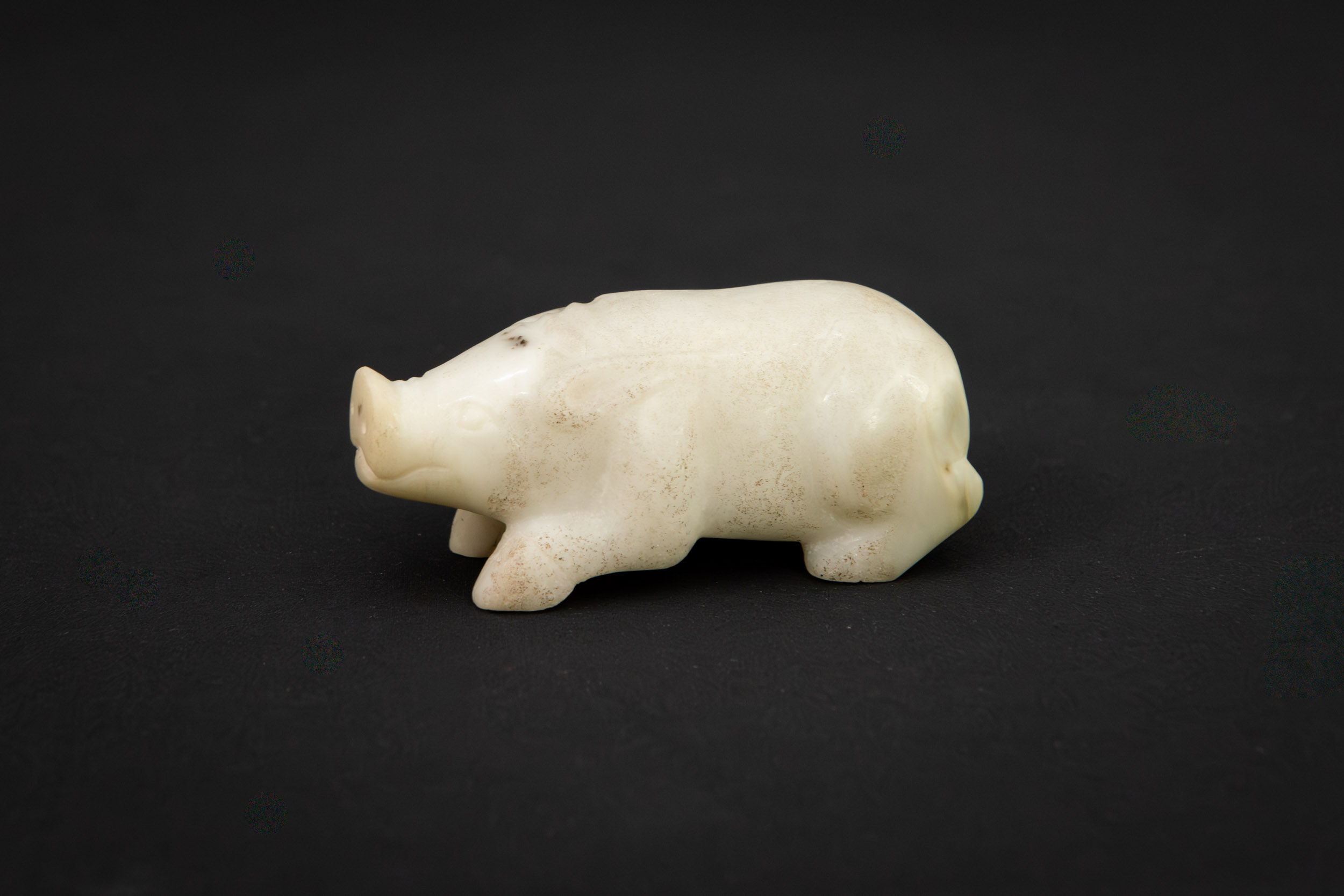 Western Han White Jade Pig 206BCE-9CE