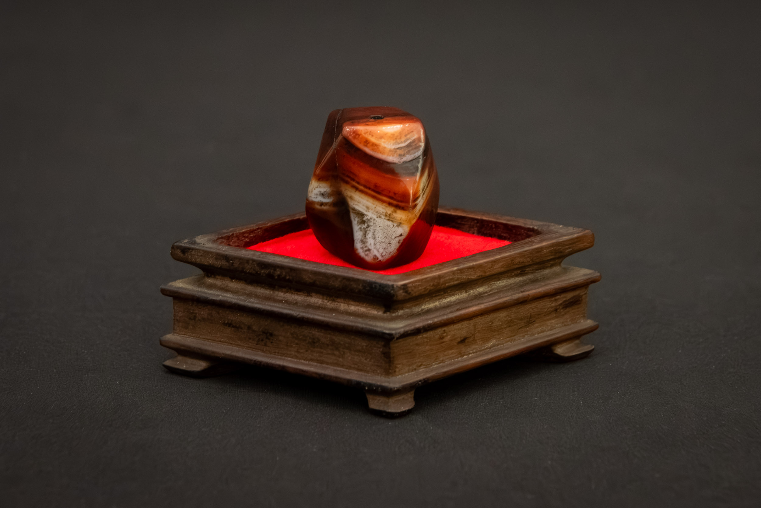 ANU_9819 A naturally formed red agate